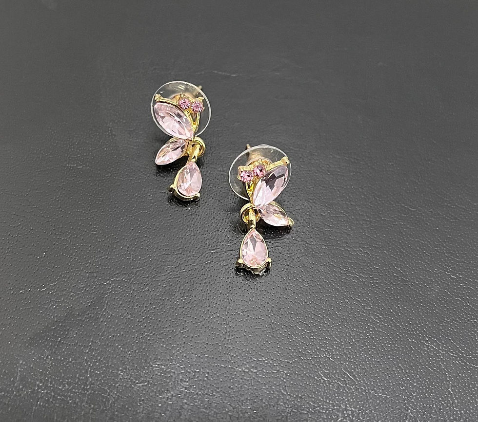 Butterfly Tear Drop Dangle Earrings
