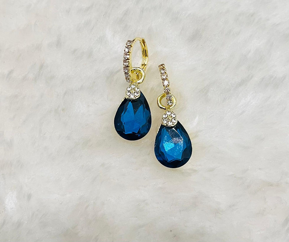 Zircon Blue Crystal Earrings