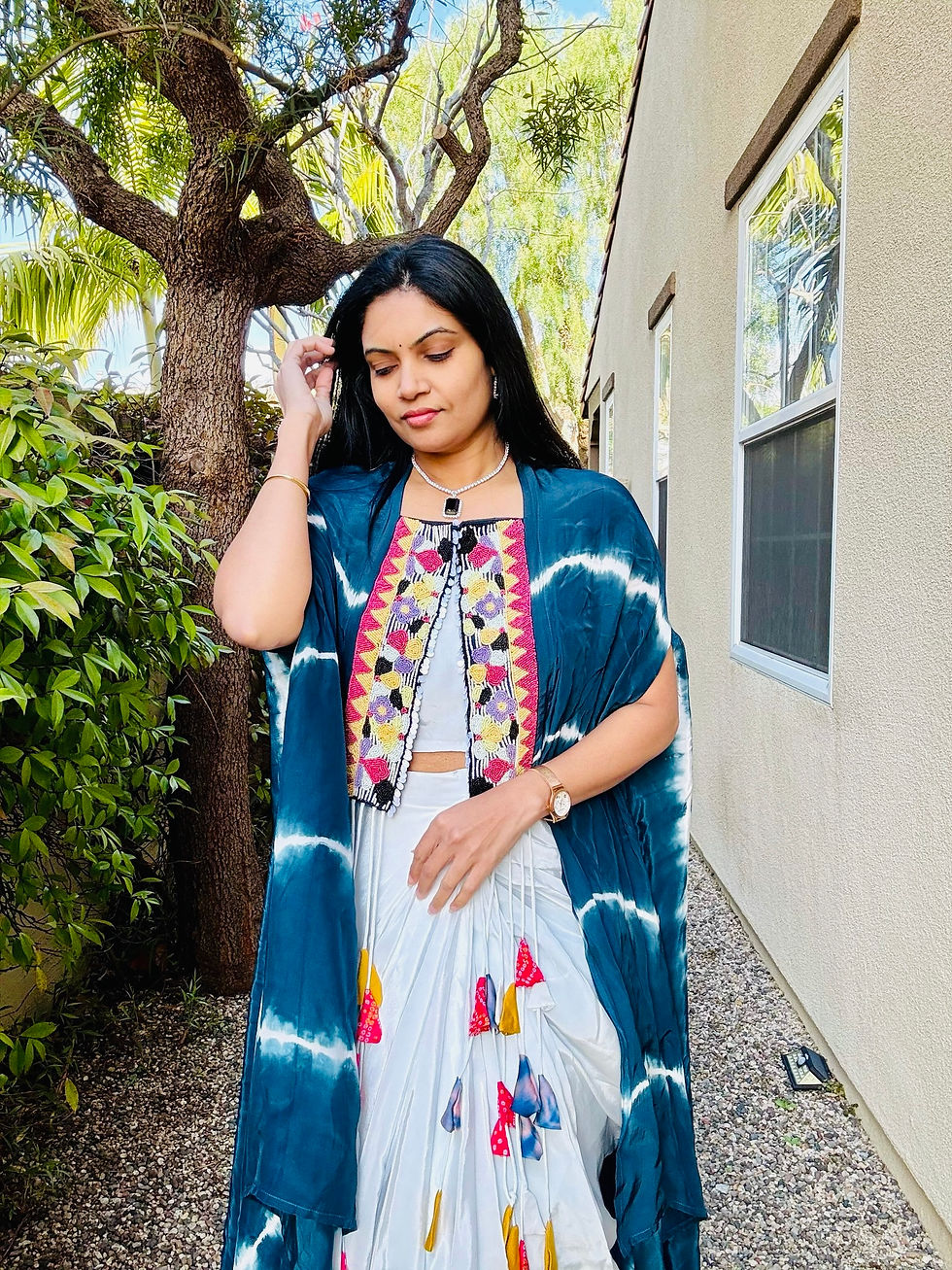 Thumbnail: Drape Skirt With Designer Shrug