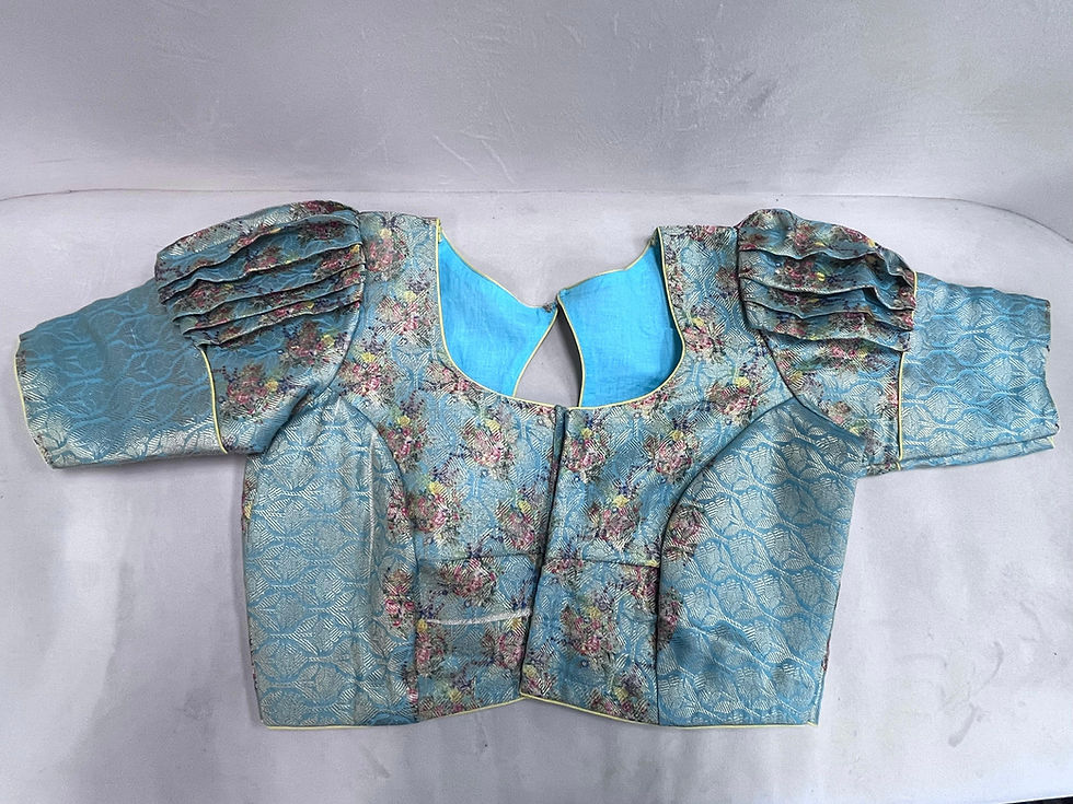 Thumbnail: Digital Printed Saree With Zari Border And Designer Blouse