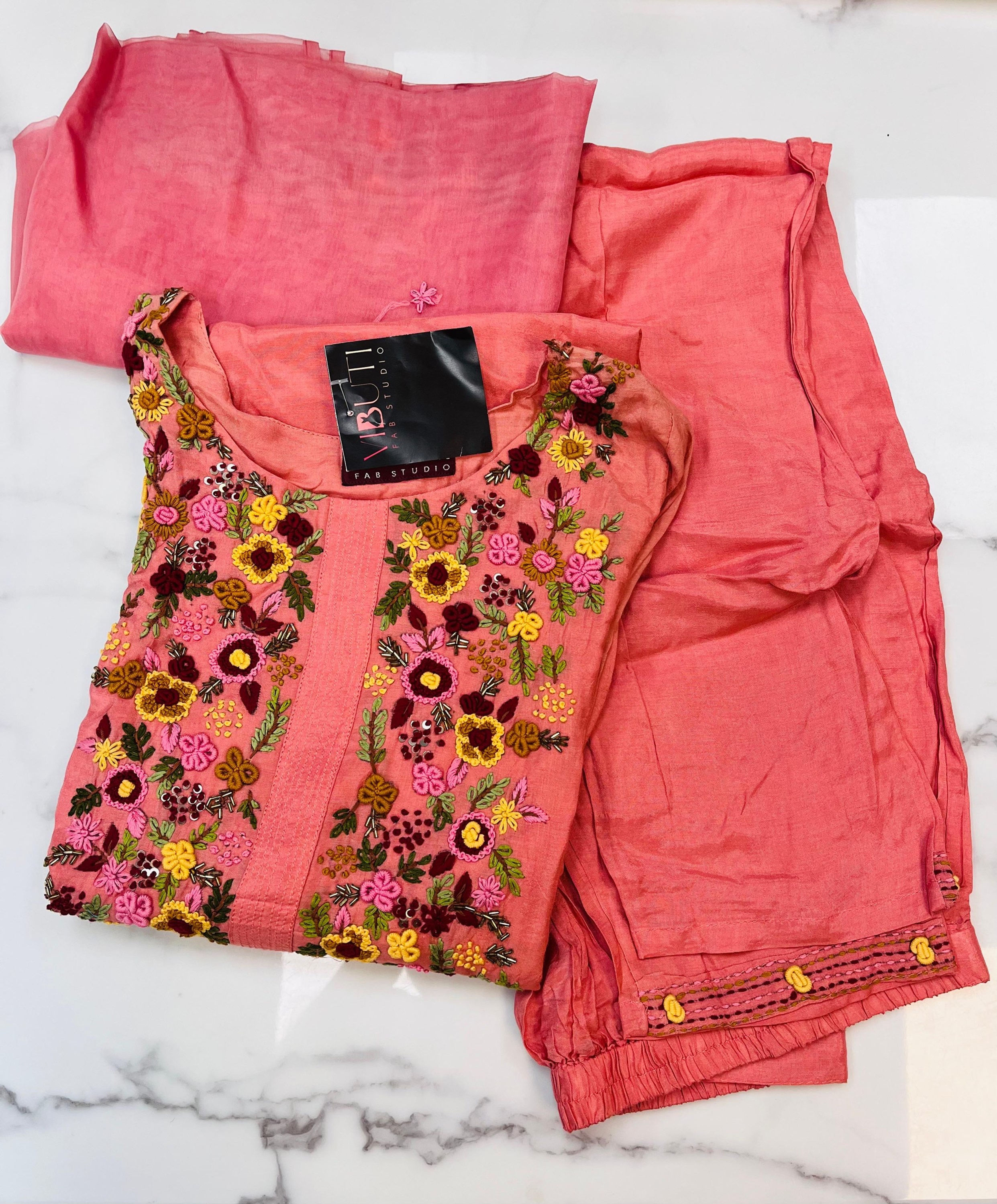 Salwar Suit With Hand Embroidery 