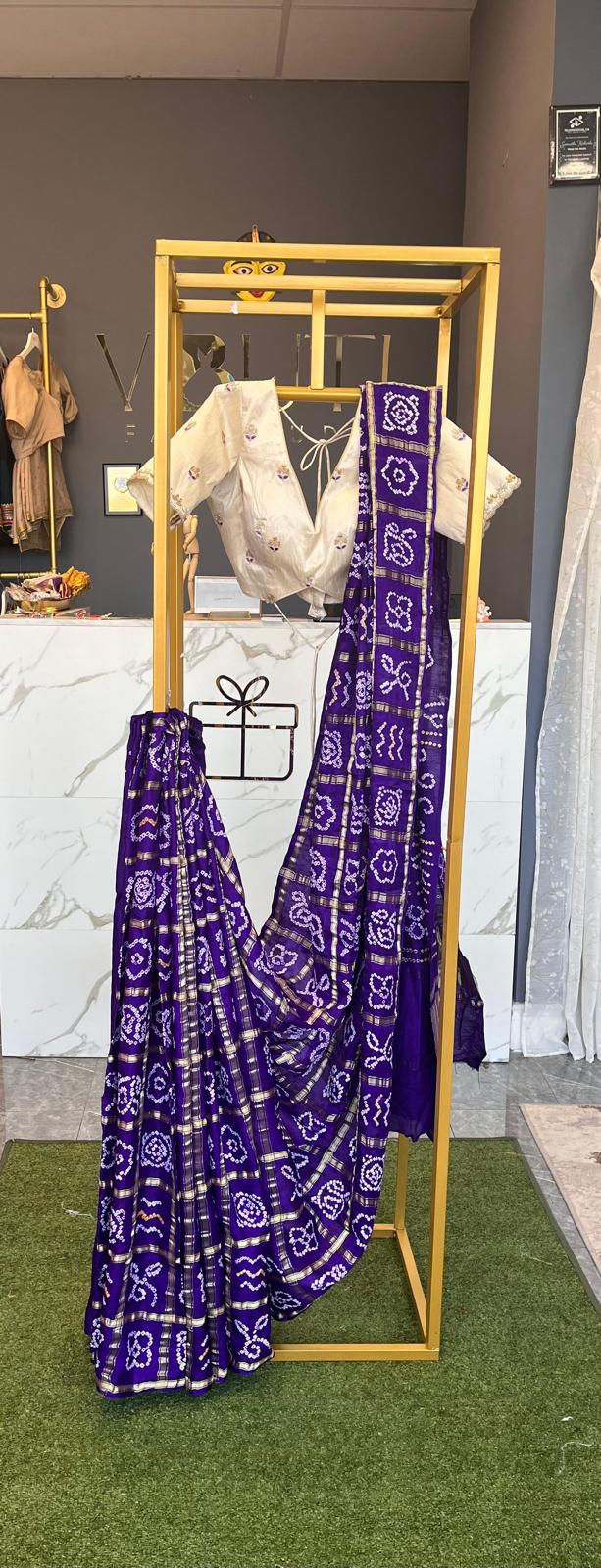 Pure Gajji Silk Saree with Designer Blouse