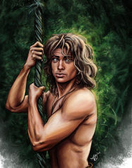 Actor Brendan Fraser as George of the Jungle