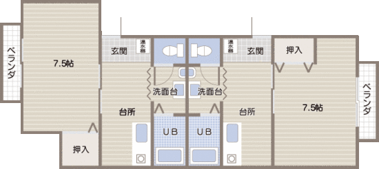 金沢工業大学生向けアパート 山ぼうし 間取り