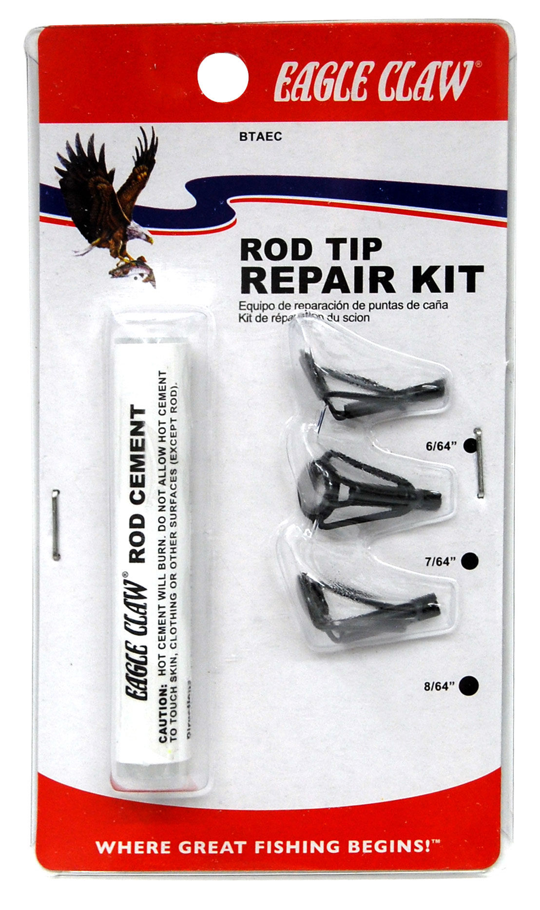Eagle Claw Rod Tip Repair Kit - Black