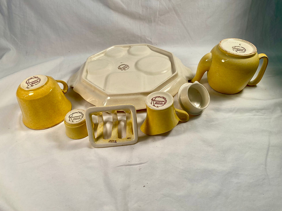 Thumbnail: Beautiful, English, Royal Winton, Countess 7 piece, Breakfast Set, c.1930s