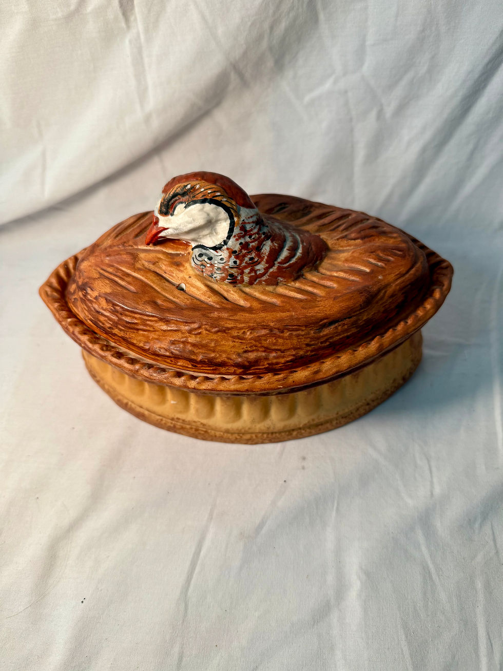 Thumbnail: Vintage, Pillivuyt, Porcelain, Pheasant Tureen