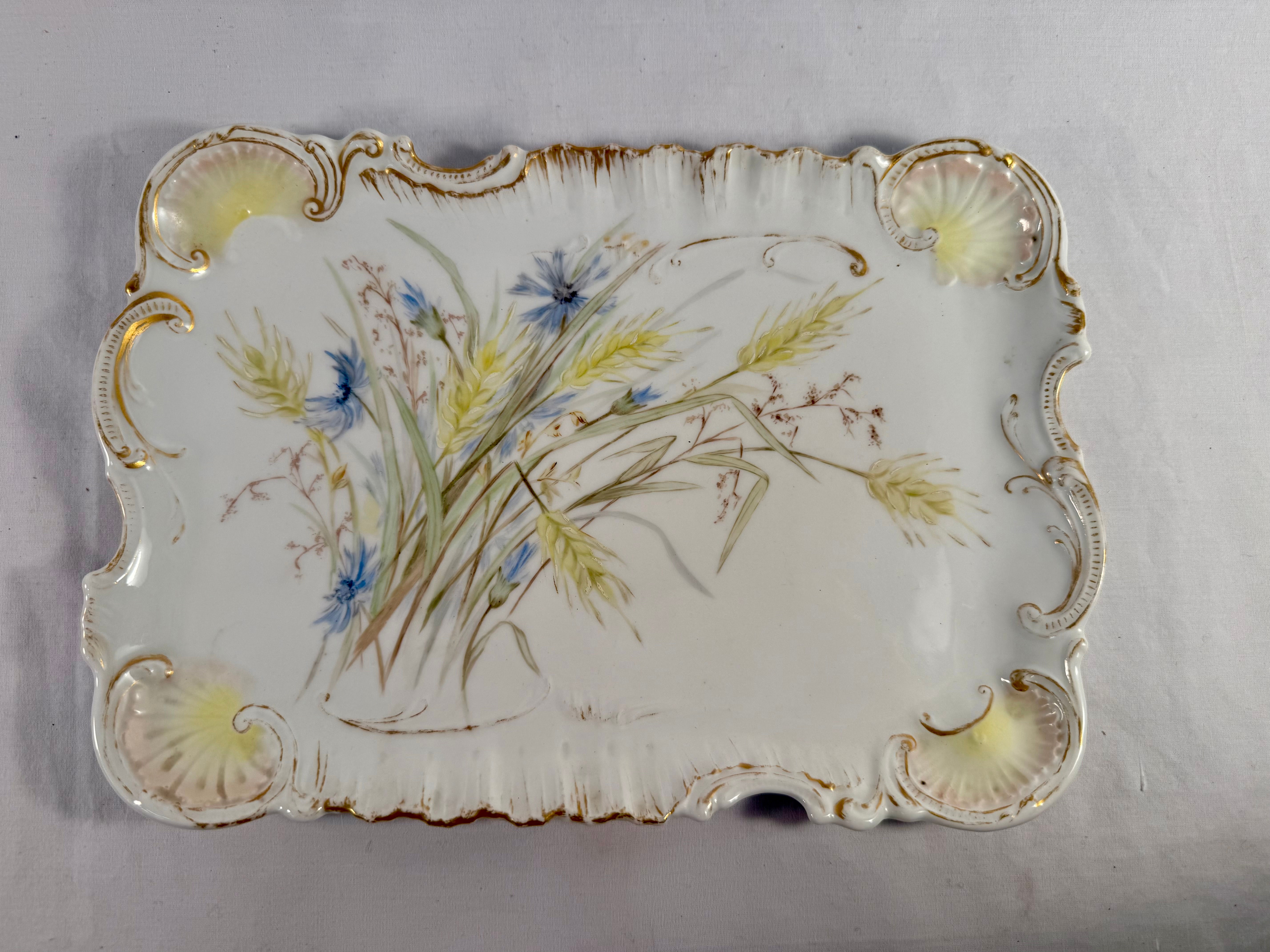 Antique, Limoges, Floral Platter