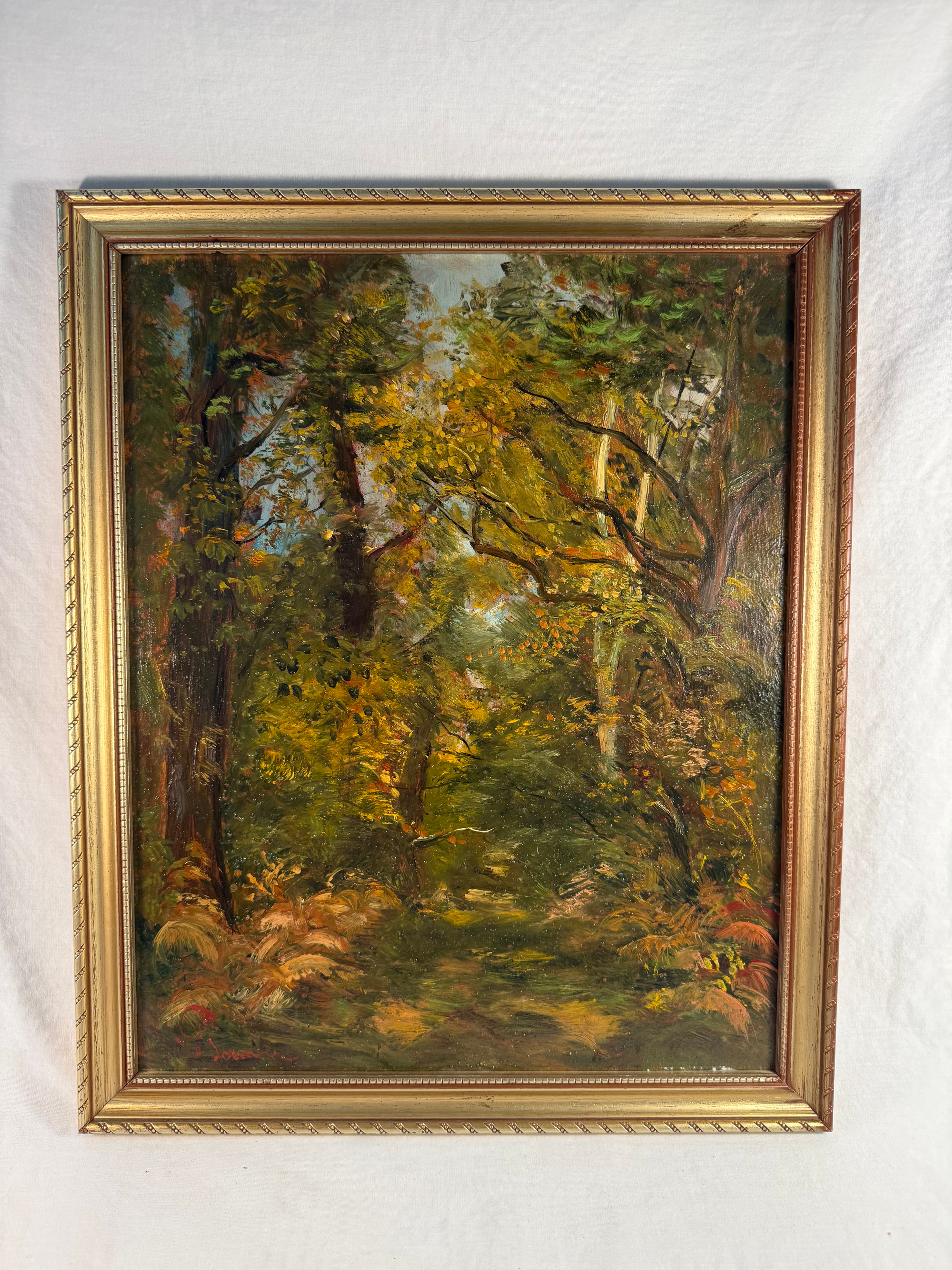 Vintage, French, Oil on Board Painting