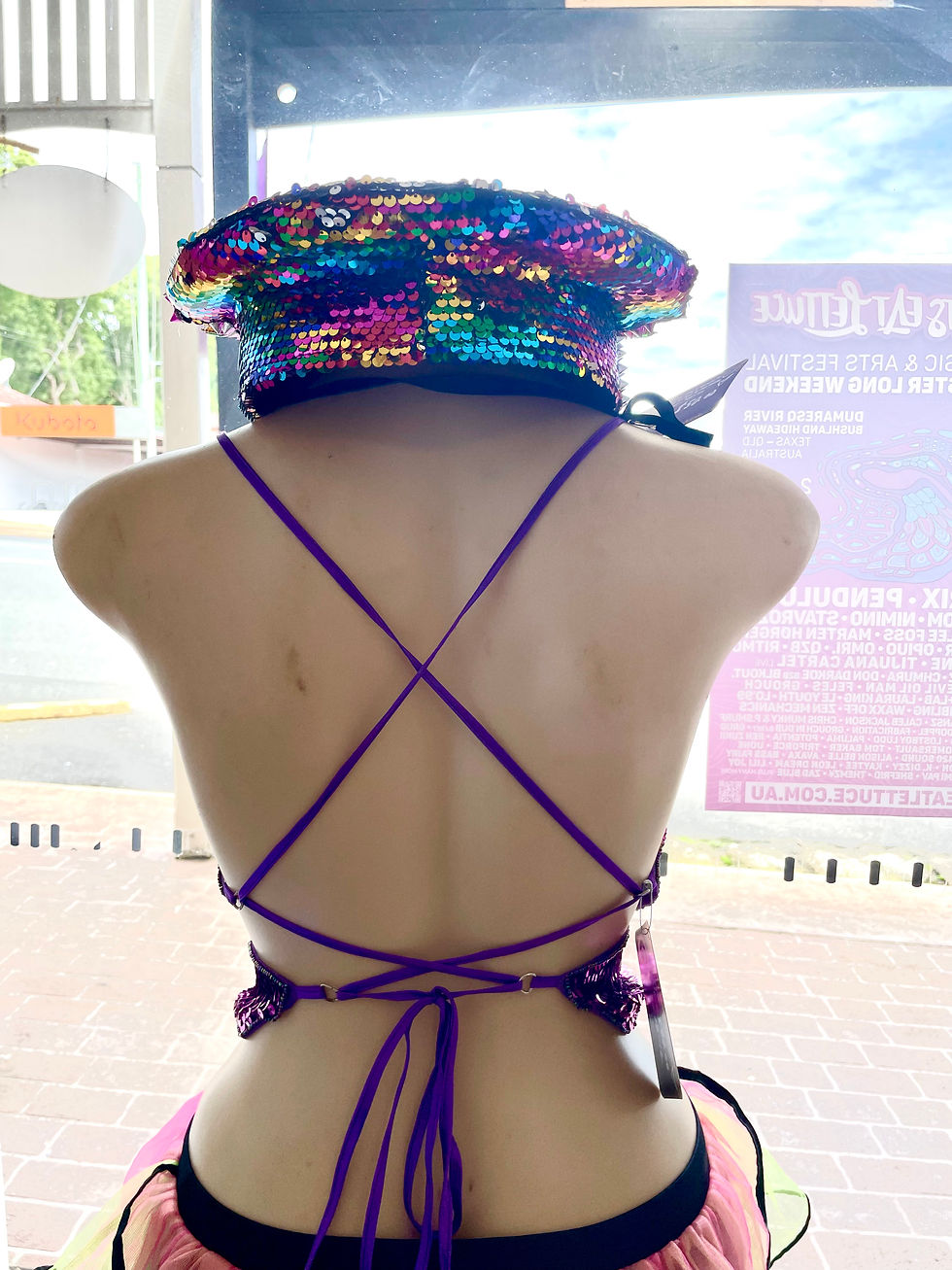 Thumbnail: Sequin Butterfly Tie-Up Top