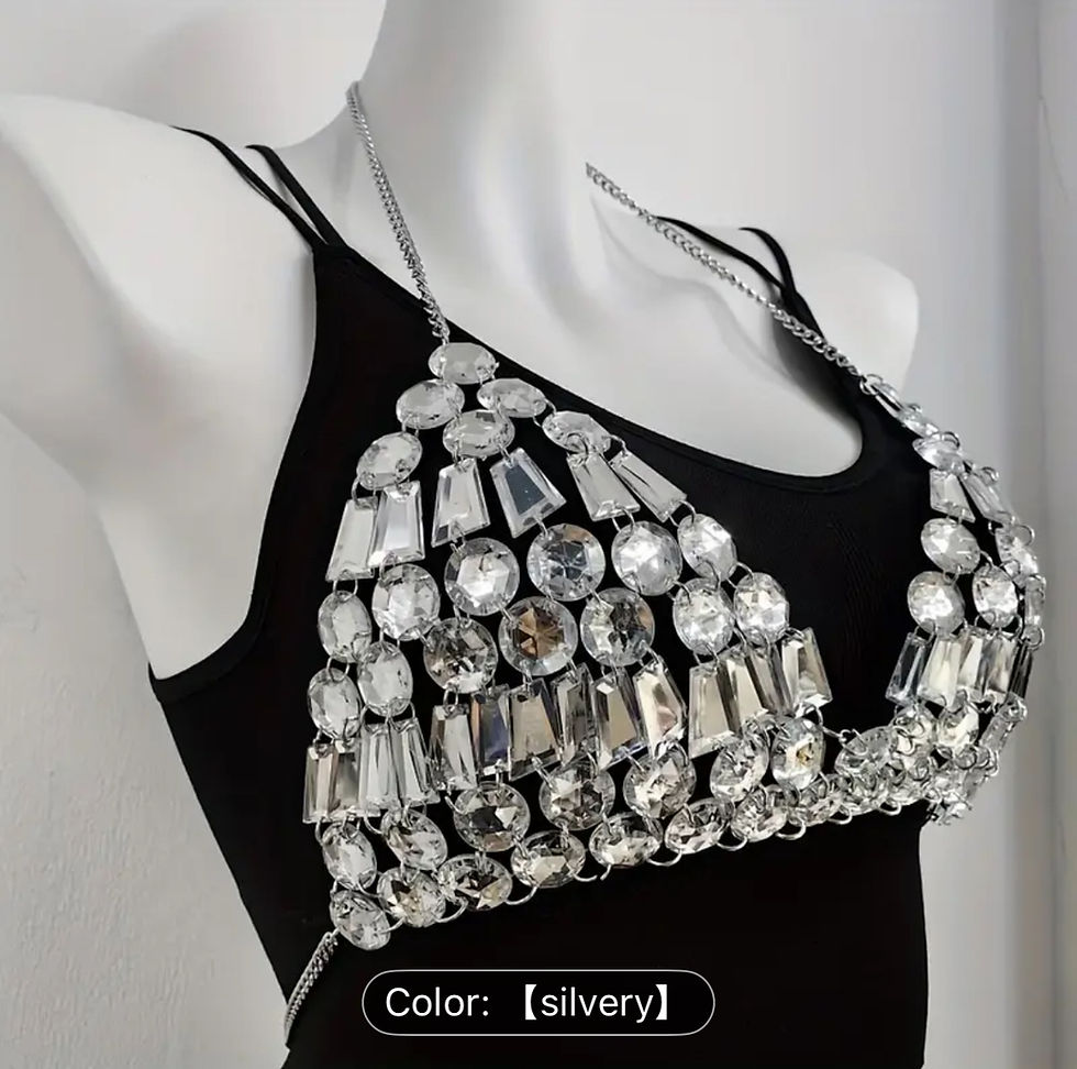 Thumbnail: Silver Crystal Bra Top