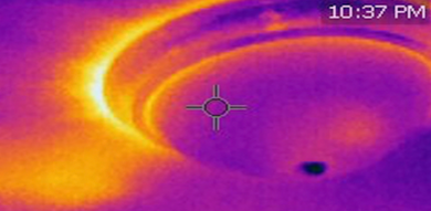 Infrared thermal imaging image ceiling light