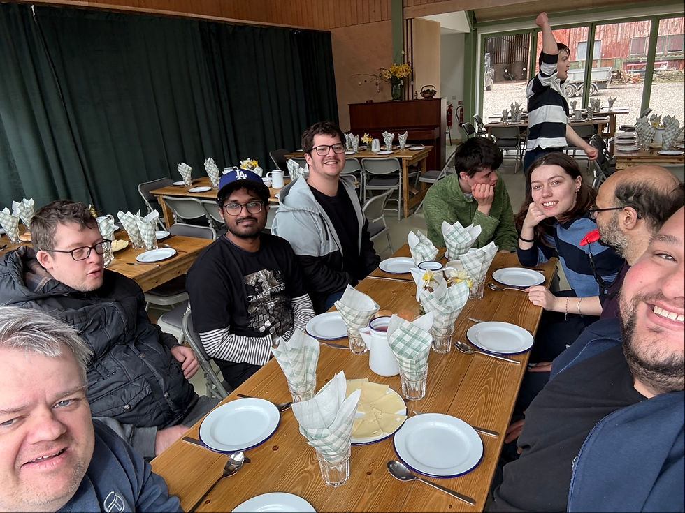 Lochran residents ready for their meal (photo credit, Lotta)