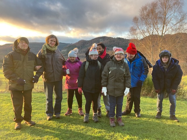 Group photo above Dunkeld