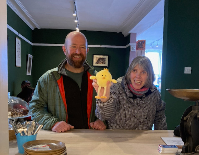 Customers at the hatch