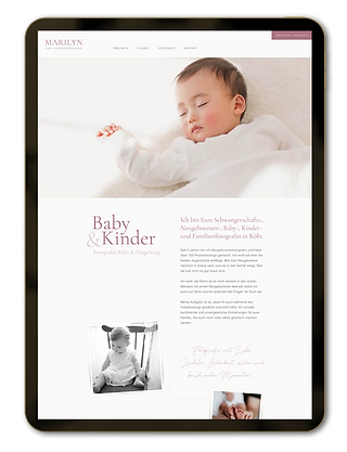 Wix Website Template für Fotografen Marilyn Grafiktulpe