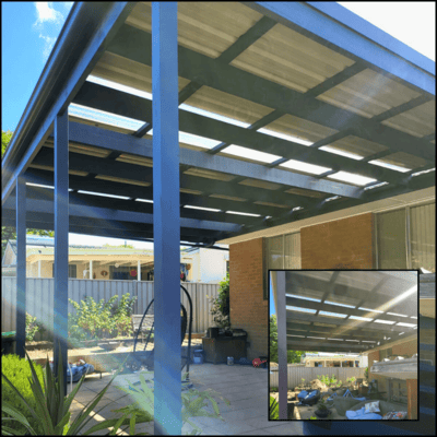 Ext Painting Pergola Deep Ocean Colorbond