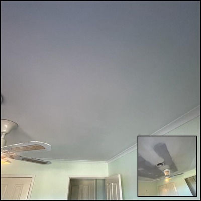 3 Plastering and painting water damaged ceiling