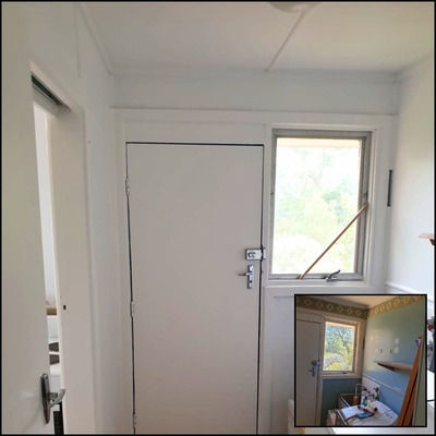 2 Interior Painting House laundry wall paper removal