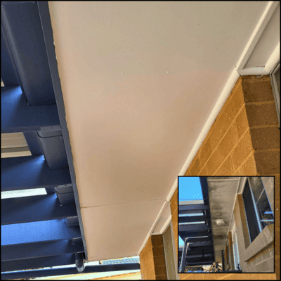 Exterior Painting Soffit eave lining mould remediation