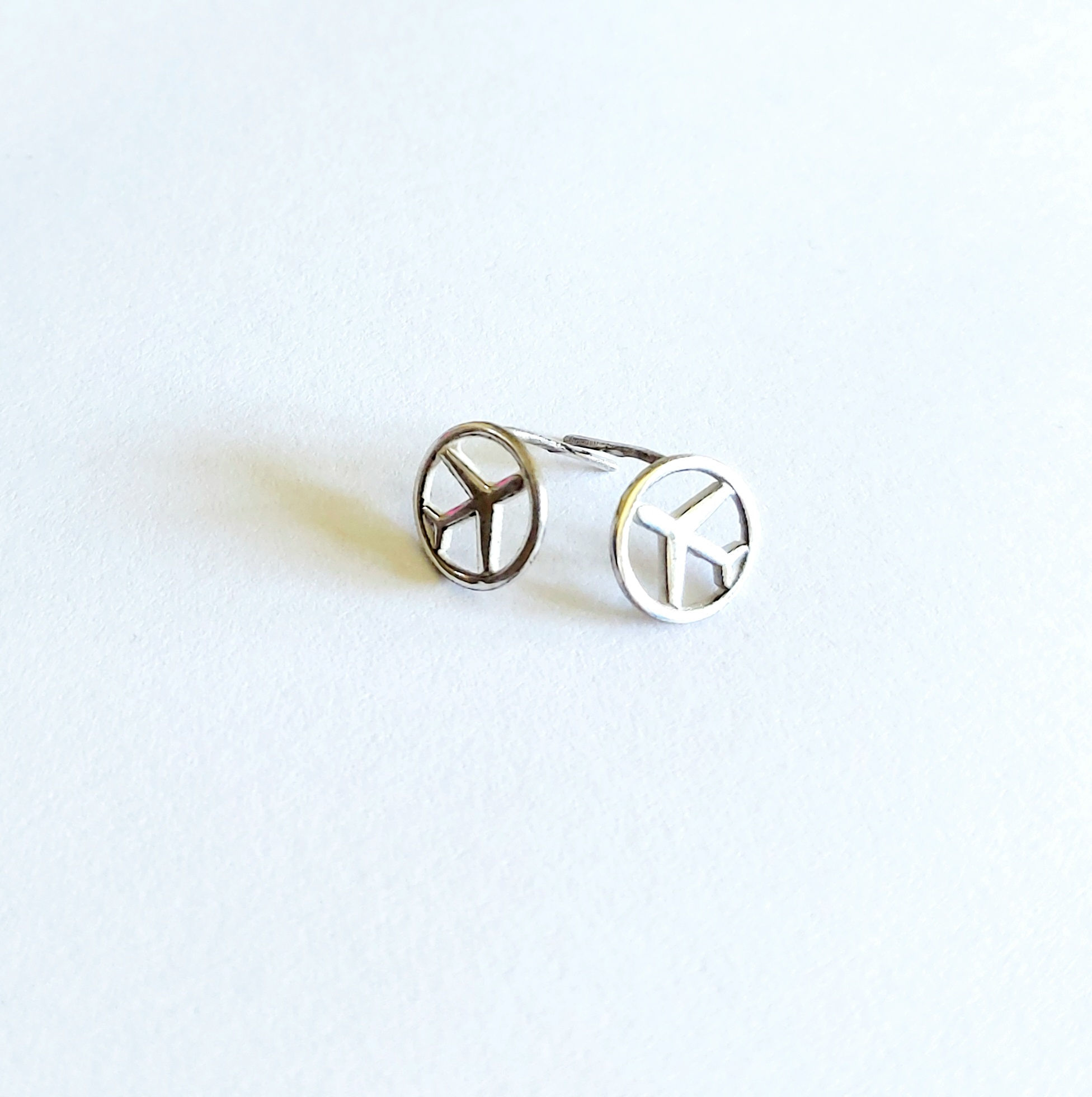 Airplane stud earrings