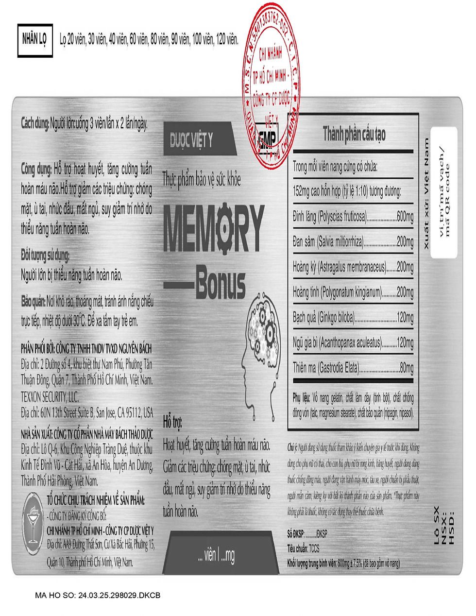 Hình thu nhỏ: Memory Bonus - Áp dụng phương dược “Tăng lực trẻ hóa, Tăng IQ giảm CFS"
