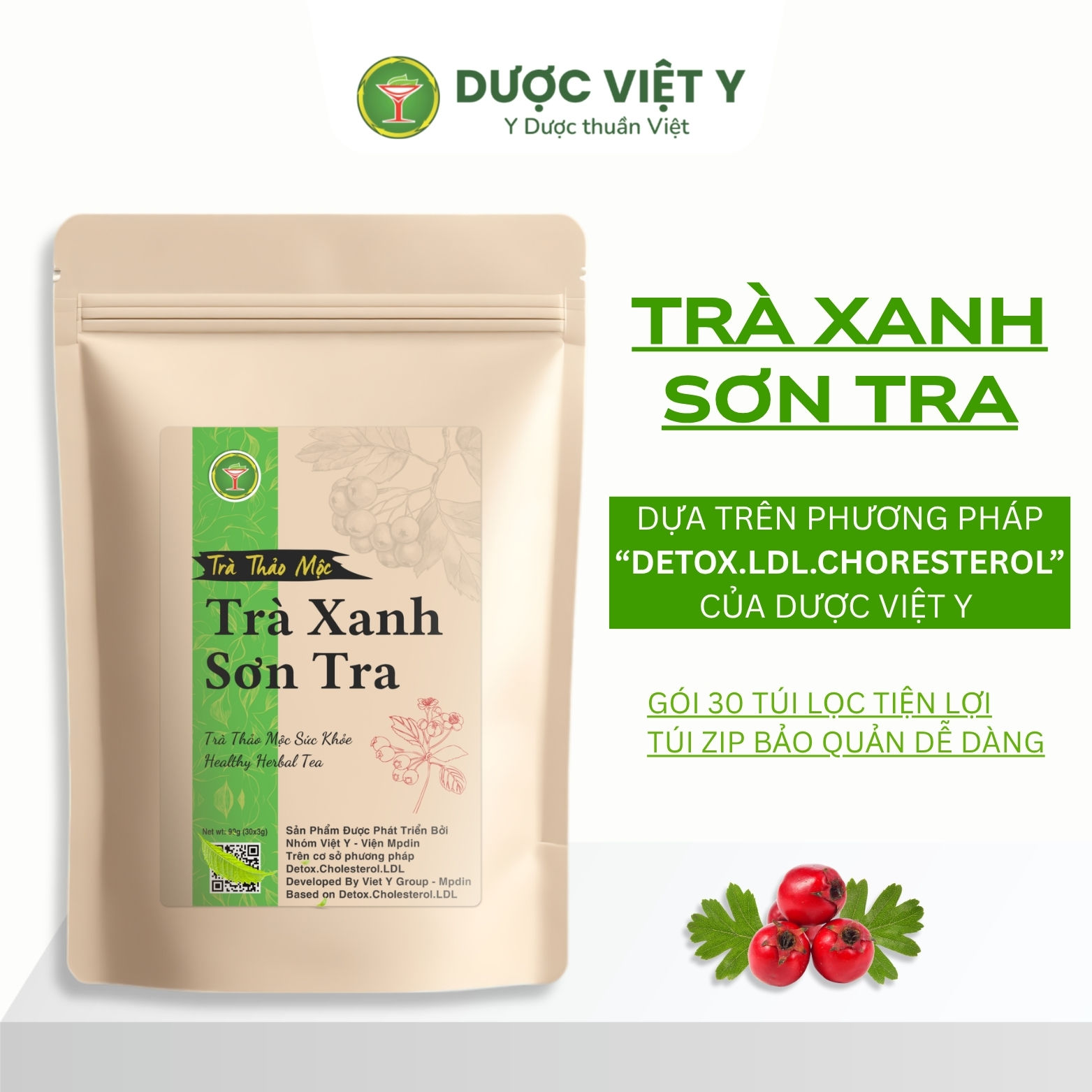 Hawthorn Green Tea - Applying the "Vietnamese Traditional Medicine Detox and Weight Loss" method - MPDIN Institute