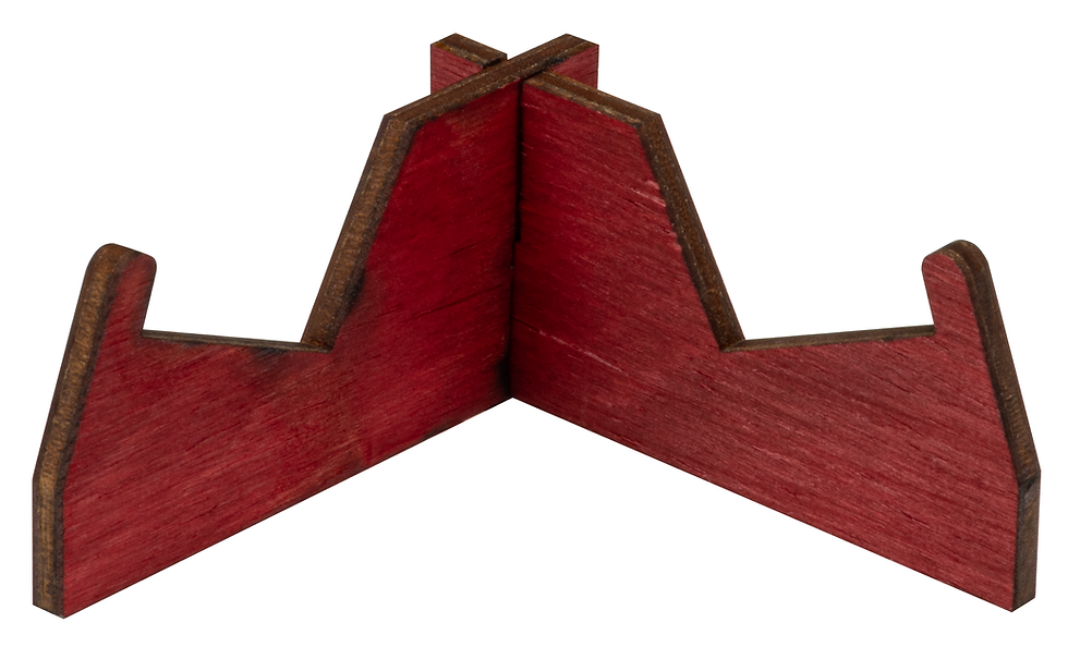 Thumbnail: 5pk Red Wooden Case Knife Stands