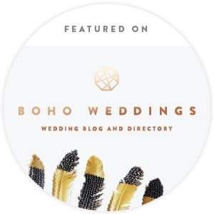 featured in BOHO weddings badge