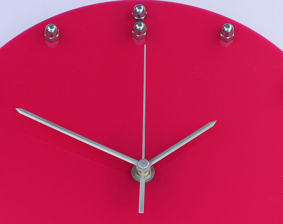 Thumbnail: Dark Pink Acrylic Dome Nuts Clock