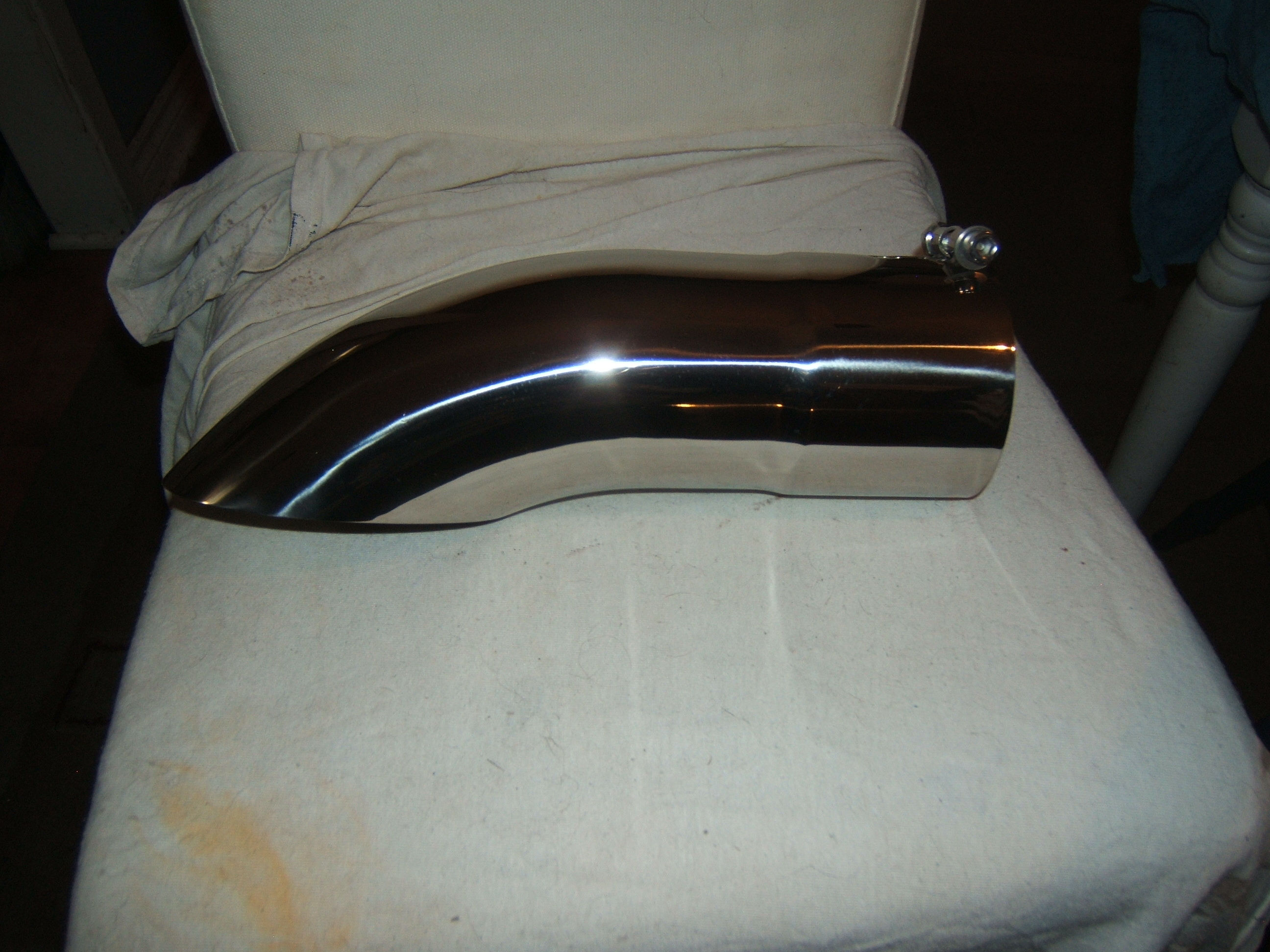 12" x 3 1/2" Bolt-on Chrome Tip