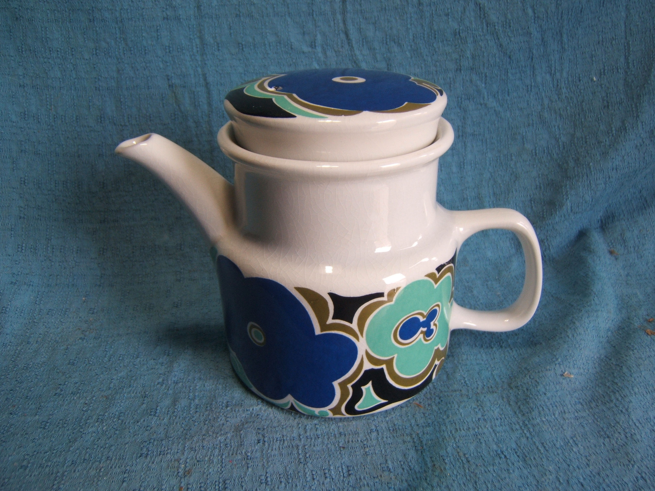 Vintage Gibson Blue Teapot