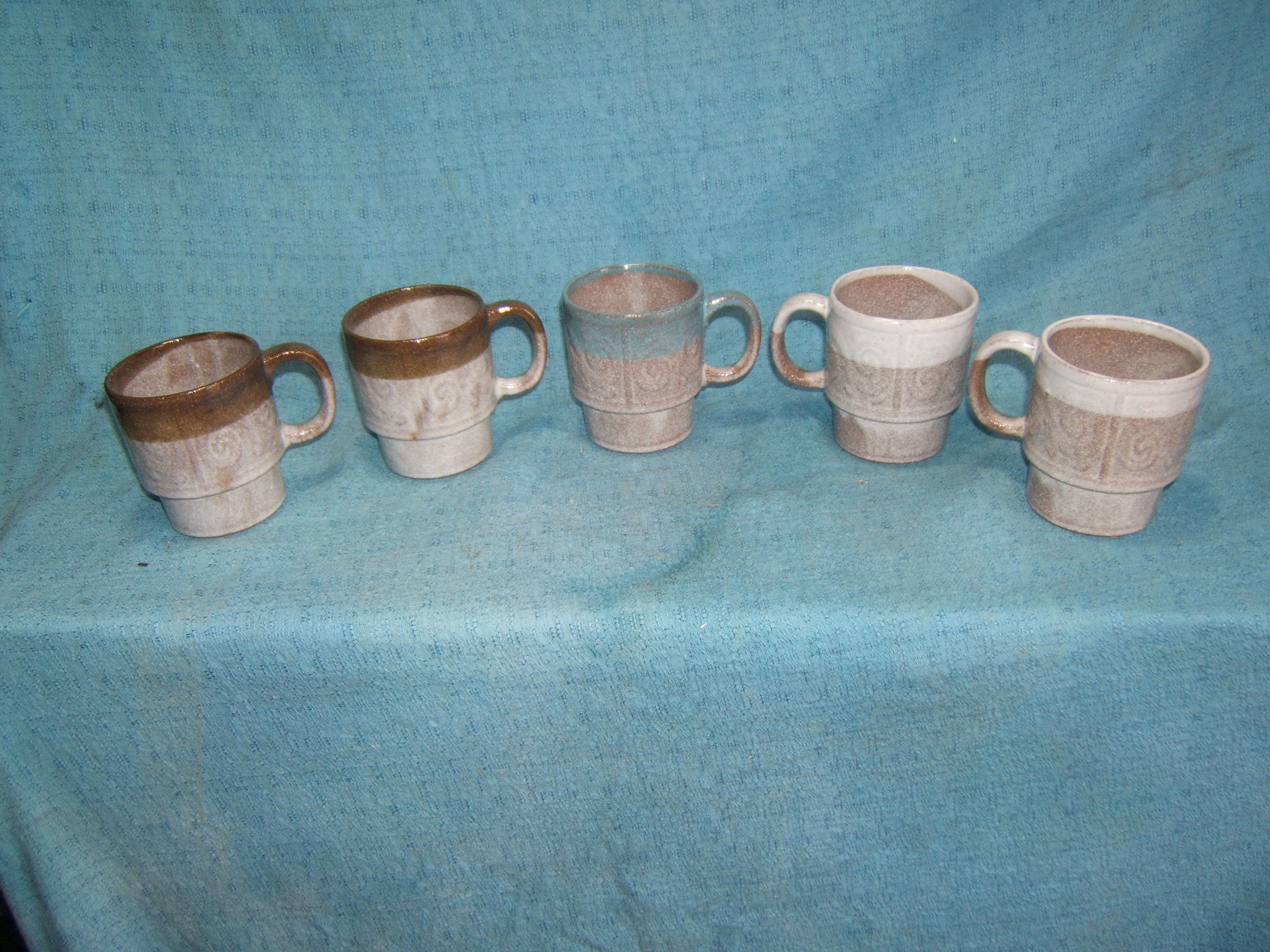 4 + 1 Stoneware Cups Japan