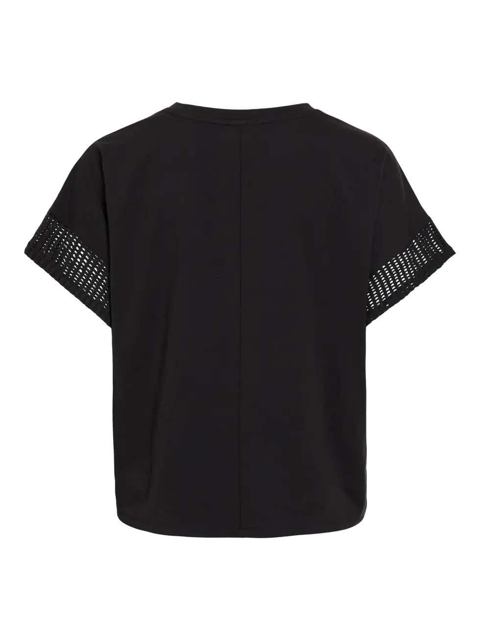 Thumbnail: T-shirt korte mouw met gehaakte mouwtjes Vila