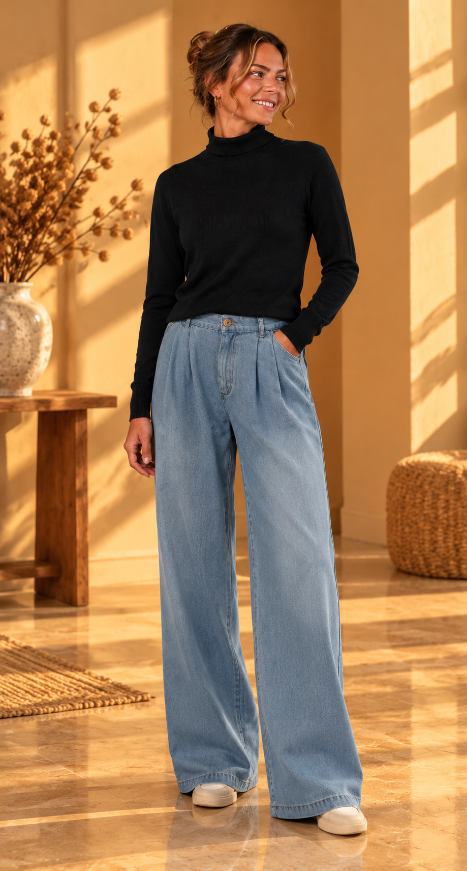 Wijde tencel jeans van Nümph