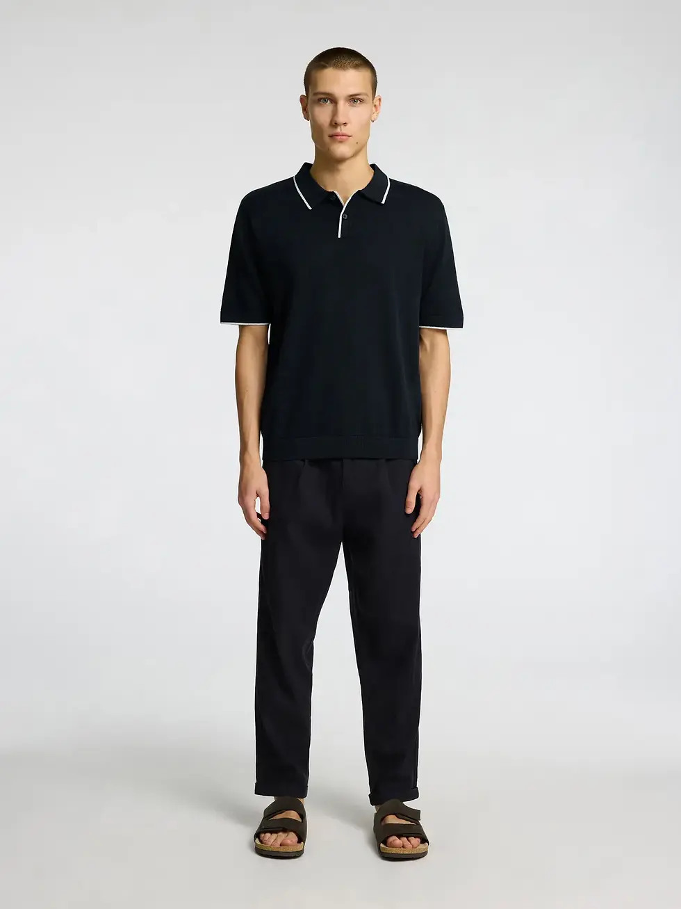 Thumbnail: Polo met biesje en linnen van Selected Homme