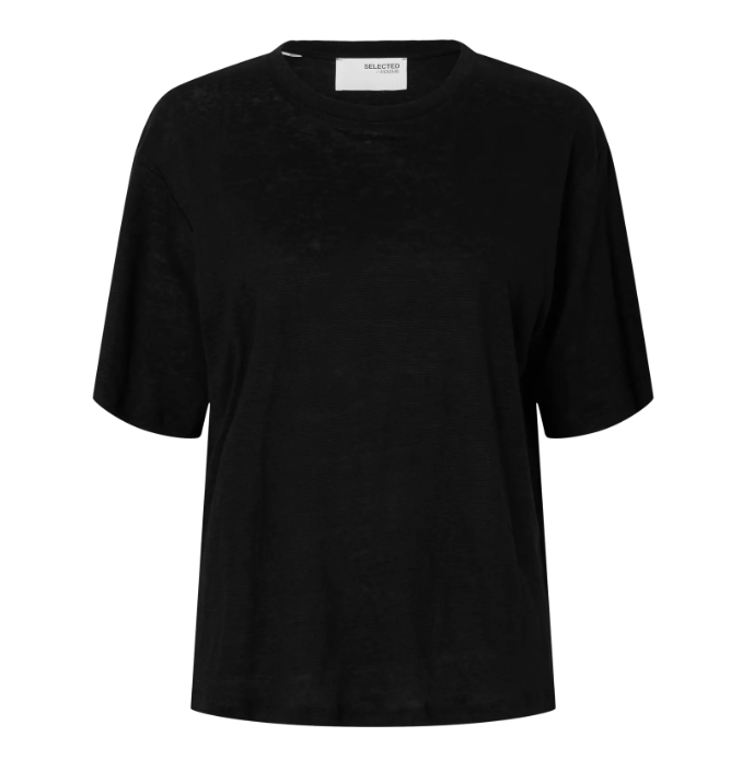Thumbnail: T shirt in linnen van Selected Femme
