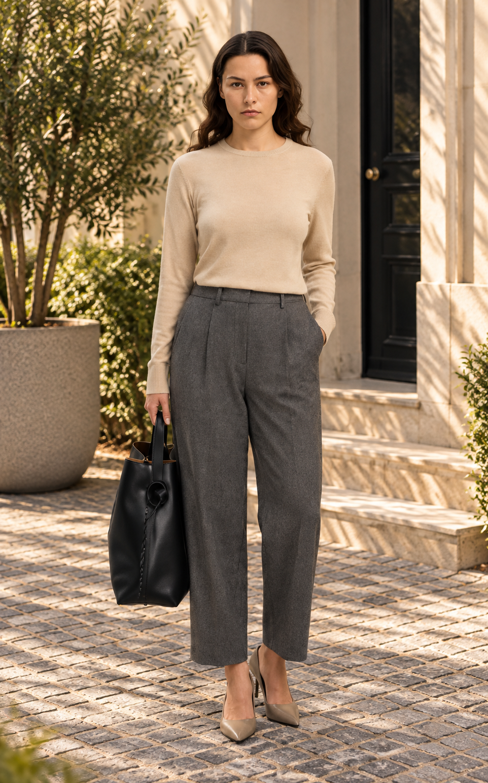 Pulletje ronde hals merino van Selected Femme