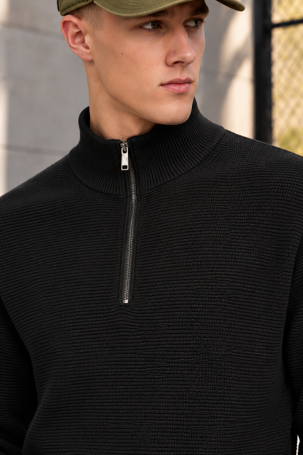 Pull met halve rits van Selected