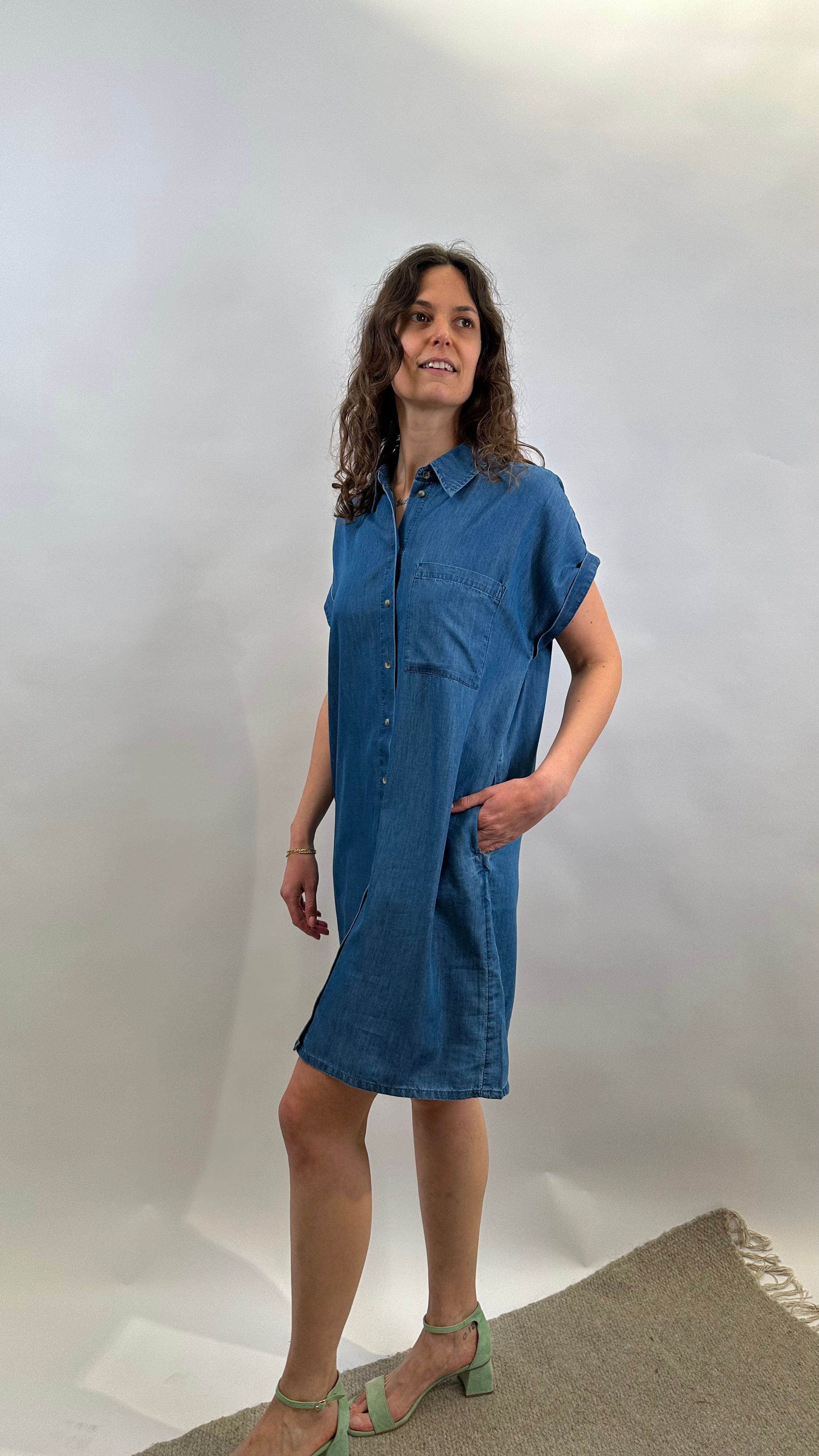 Jeanskleedje in tencel van Vila