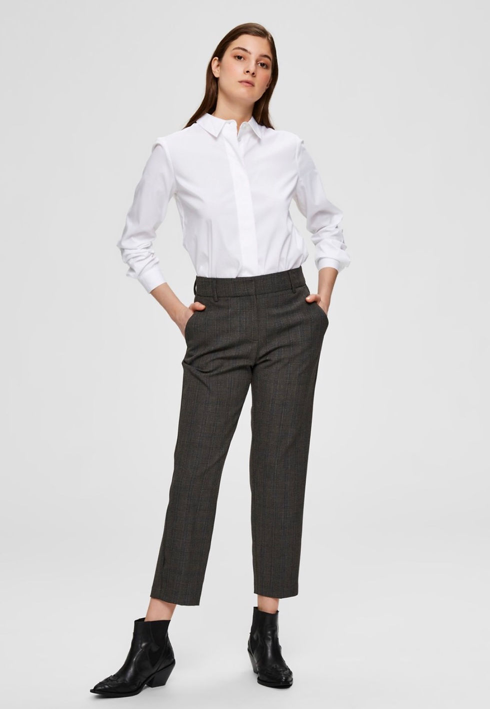 Thumbnail: Cropped chino pant Selected Femme