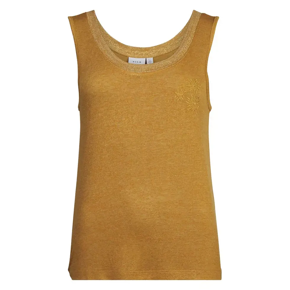 Tank top met broderie van Vila