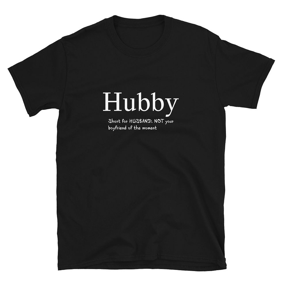 Thumbnail: Hubby | White Font | Wedding T shirt
