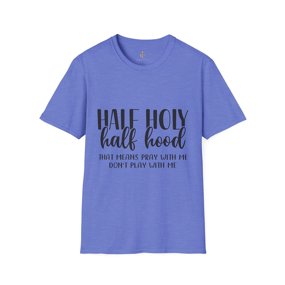 Thumbnail: Half Holy Half Hood Shirt | Pray With Me Don't Play With Me Christian Tee