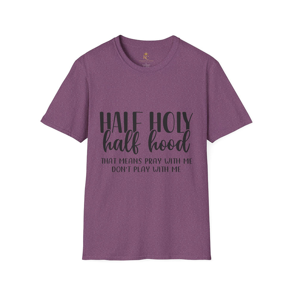 Thumbnail: Half Holy Half Hood Shirt | Pray With Me Don't Play With Me Christian Tee