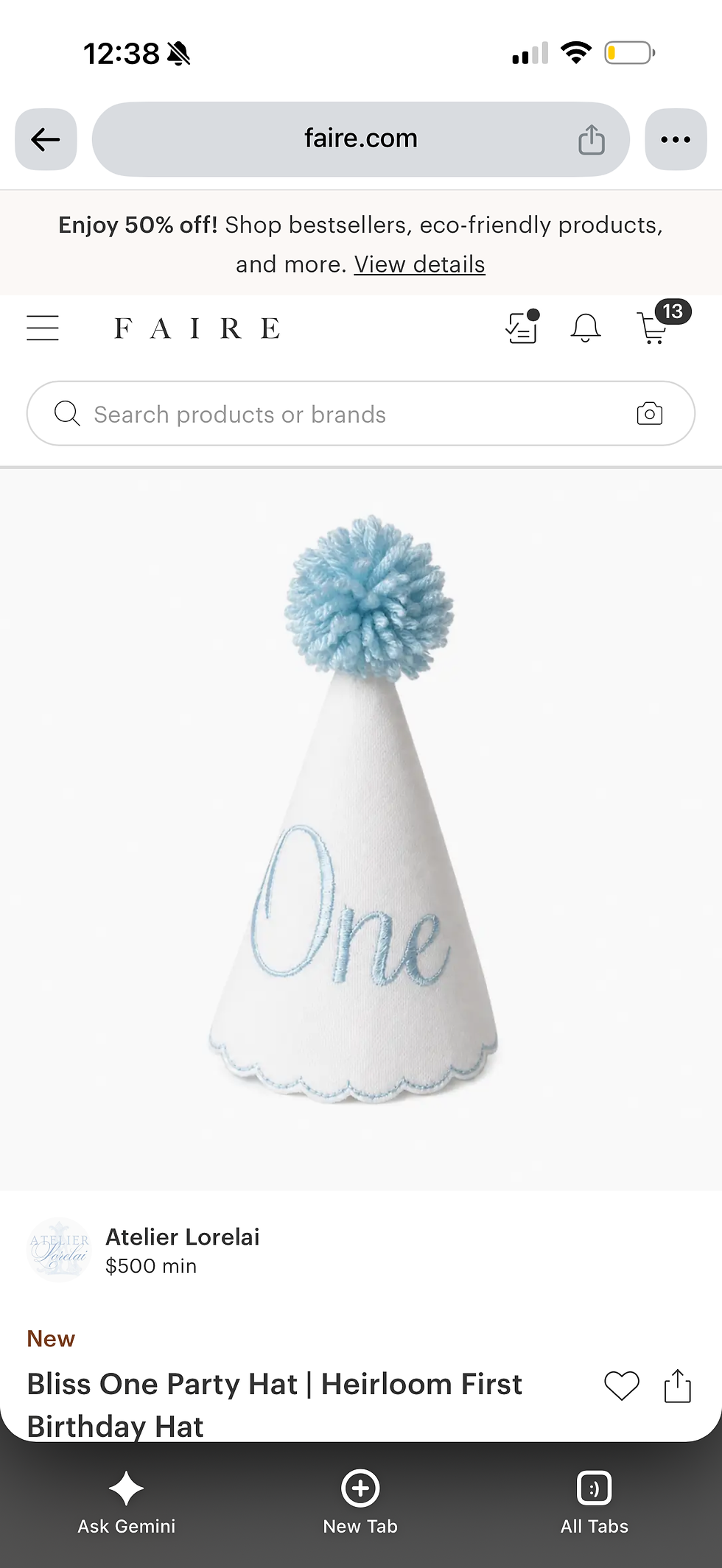 Bliss One First Birthday Party Hat