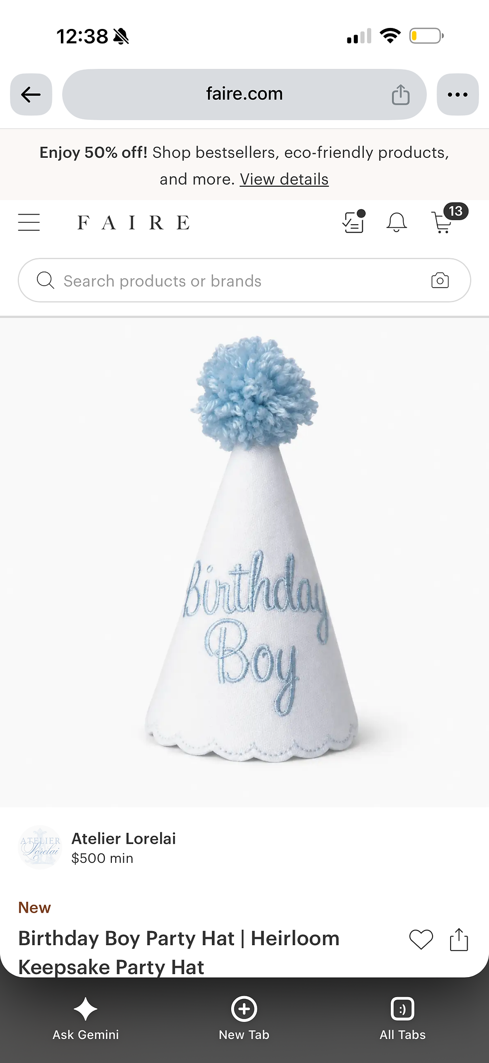 Birthday Boy Keepsake Party Hat