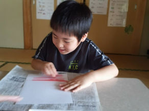 7月クラフト(クレヨンアート)🌈