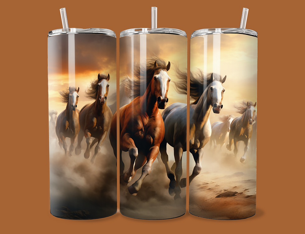 Mustangs/Horses 3D 20oz Custom Tumbler