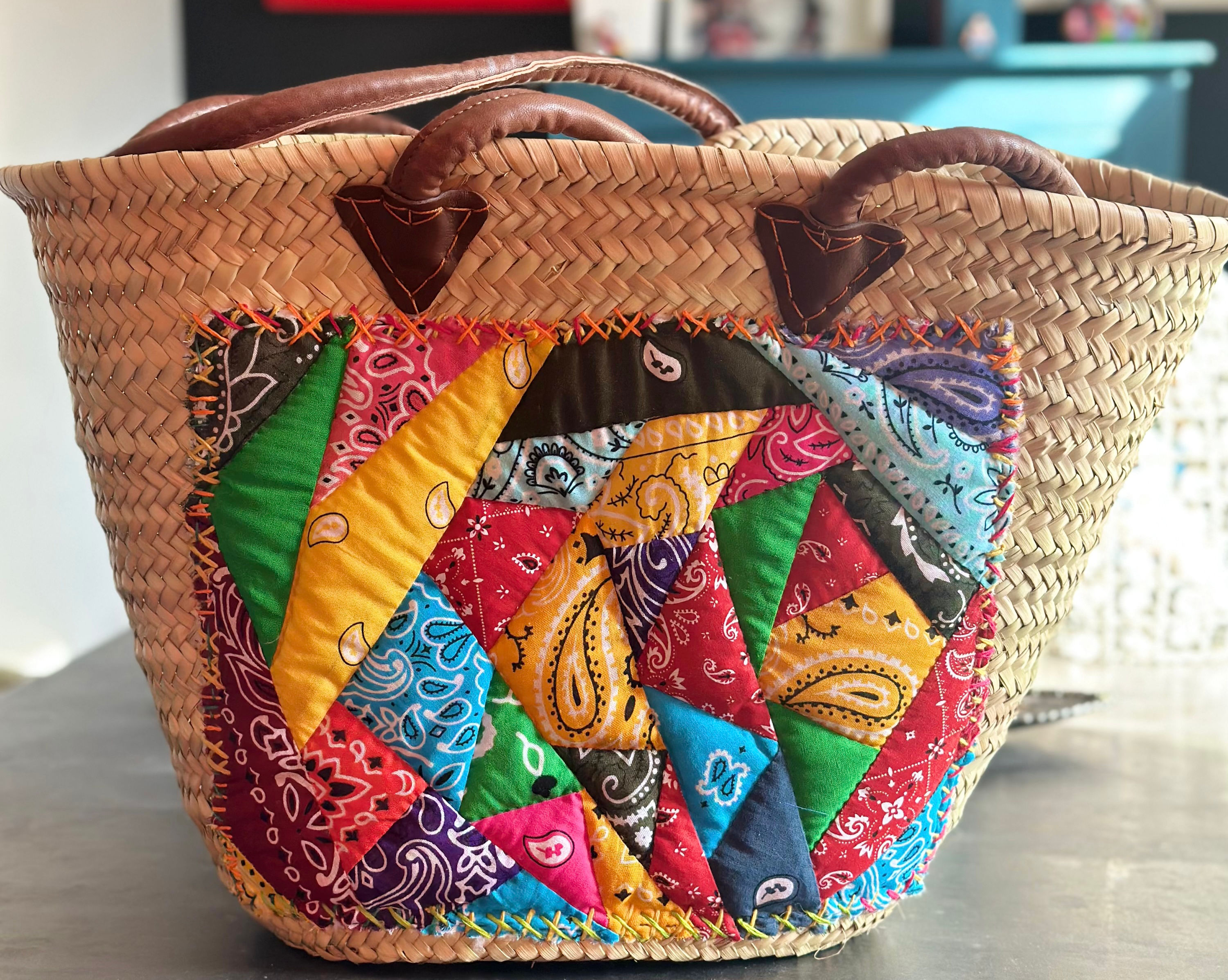 Panier patchwork 